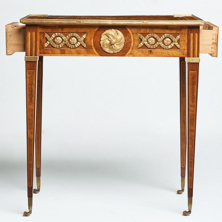 A Gustavian late 18th century table by Georg Haupt (master in Stockholm 1770-1784), not signed.