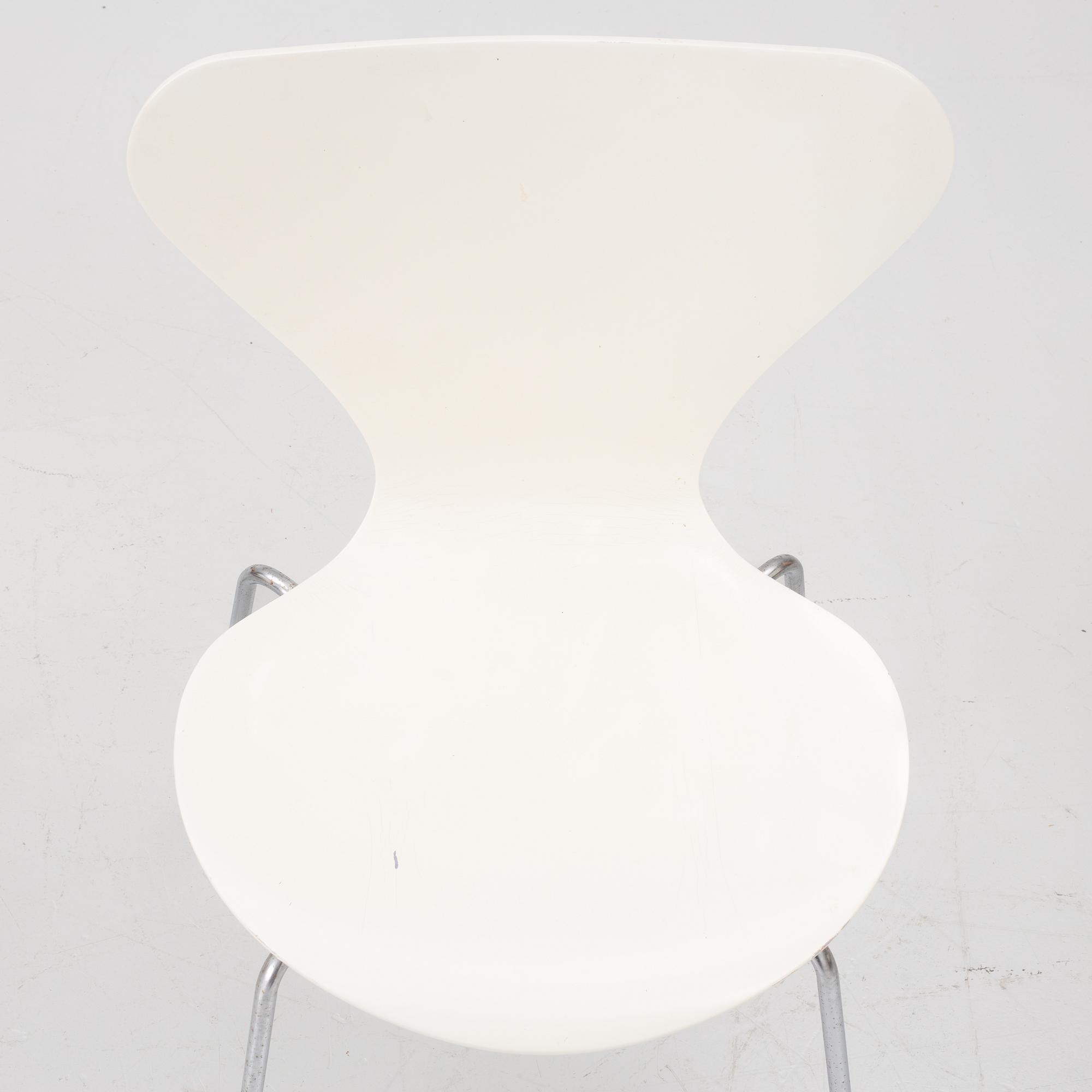 Arne Jacobsen, Stolar, 4 st, "Sjuan", Fritz Hansen, Danmark.