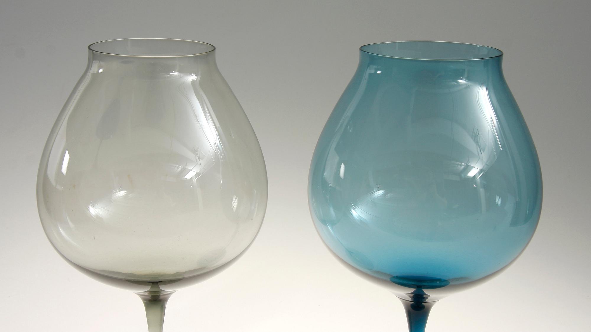 TULPANGLAS, 2 st, Nils Landberg, Orrefors, osign.