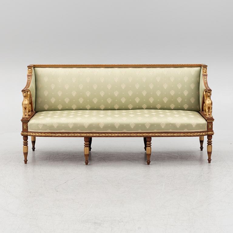An Empire style sofa, first half of the 20th century.
