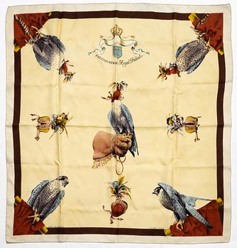 Hermès, scarf, "Fauconnerie Royal Déduit".