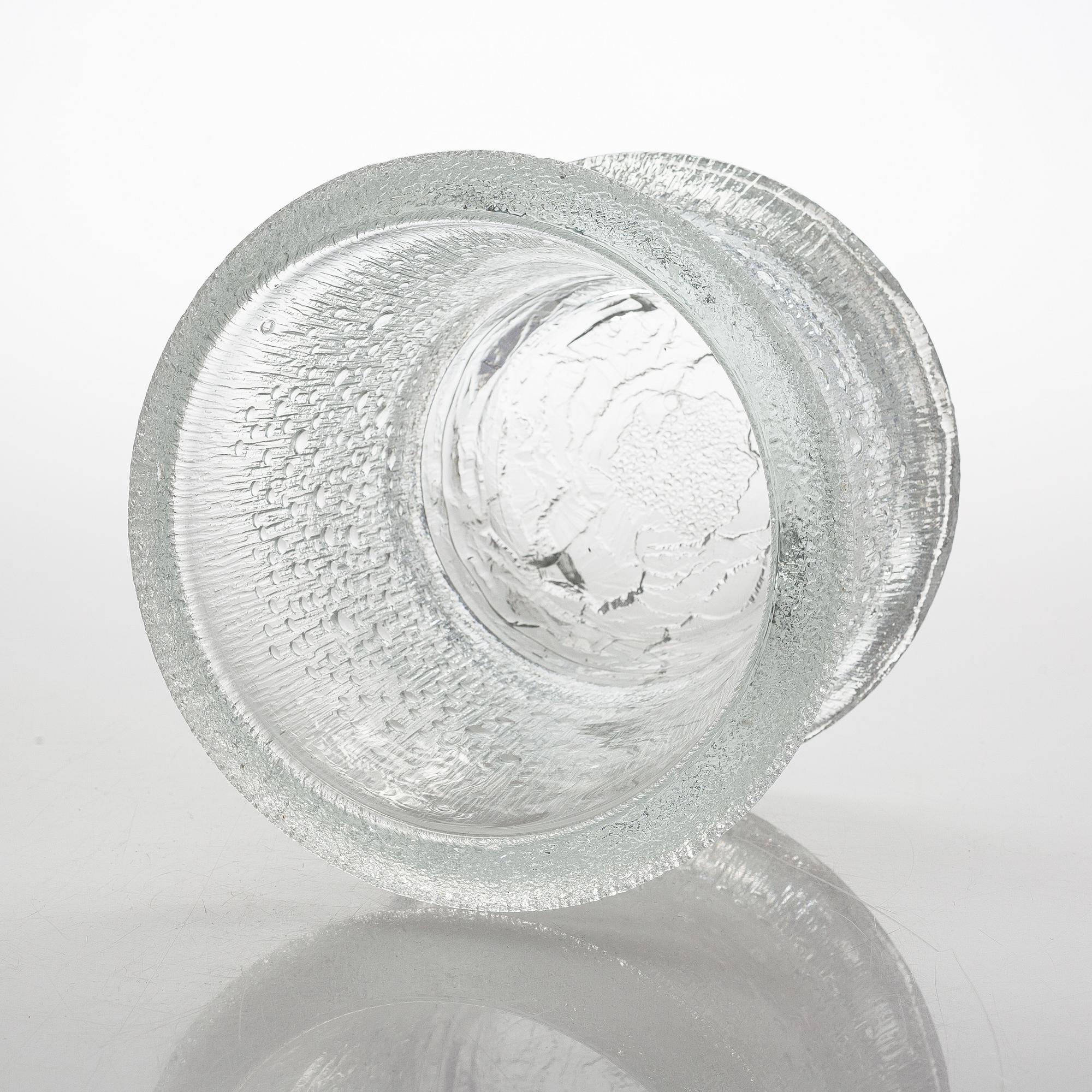 Tapio Wirkkala, vas 3441, signerad, glas, Iittala 1970-tal.