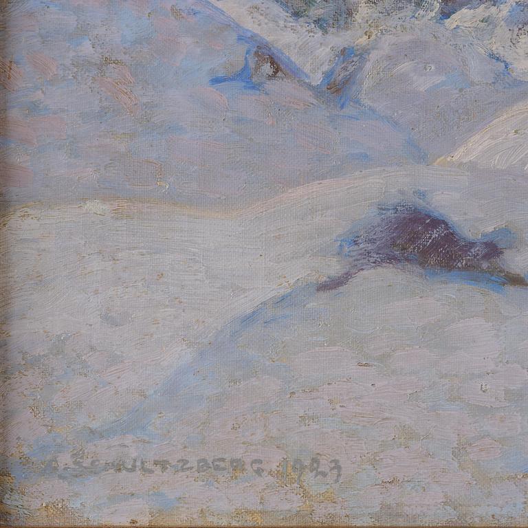 Anshelm Schultzberg, "Frostig vintermorgon" (Motiv från Hemtjärn).