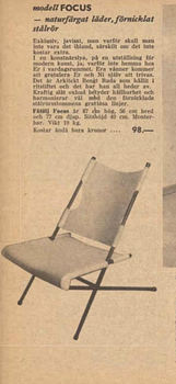 Bengt Ruda, fåtölj, "Focus", Ikea 1950-60-tal.