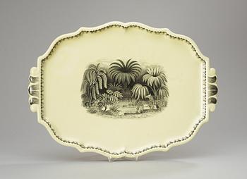 495. A Arthur Percy creamware tray.