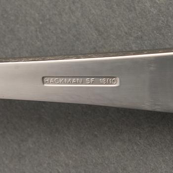 Stainless Steel Cutlery Set for Twelve person by Hackman, Finland 1990.