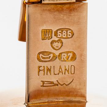 Björn Weckström, manschettknappar, "Djävulens hjul", 14K guld, Lapponia 1970.