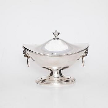 SOCKERSKÅL, pläter, empire-stil, England, 1900-tal.