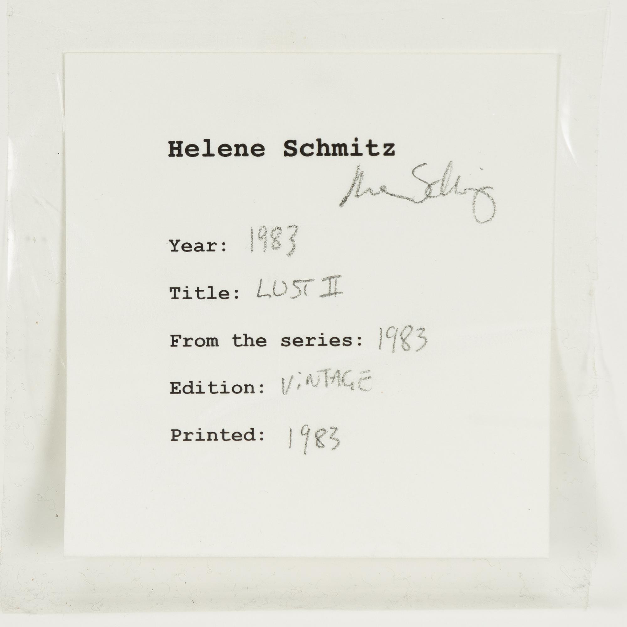 Helene Schmitz, "Lust II", 1983.