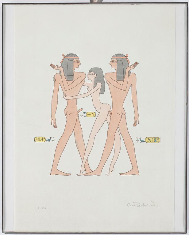 OSCAR REUTERSWÄRD, 2 st, litografier, sign.