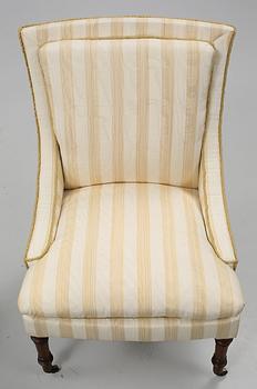 FÅTÖLJER, ett par,sent 1800-tal.