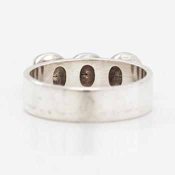 Elis Kauppi, A sterling silver and chalcedony ring. Kupittaan kulta, Turku.