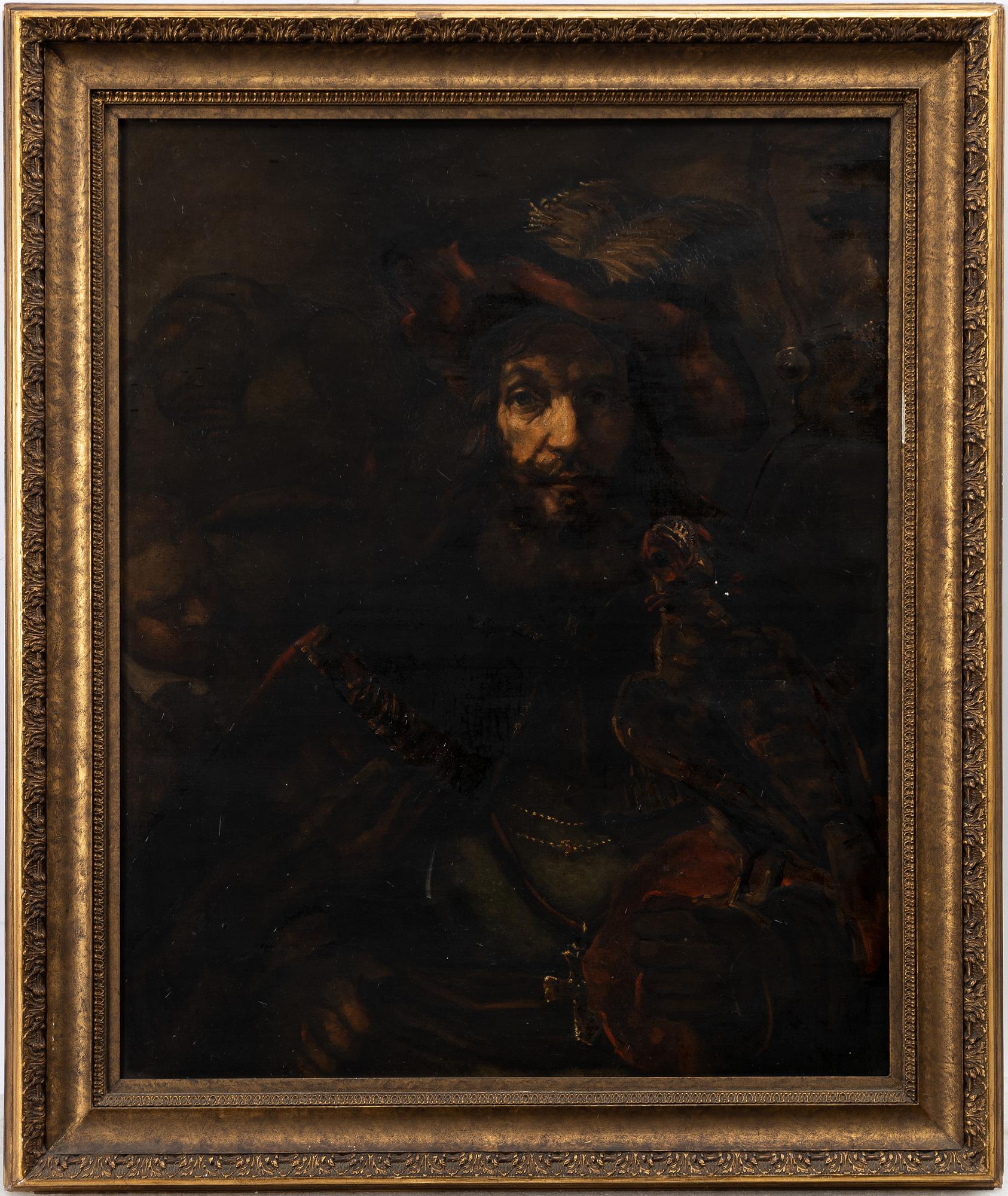 Rembrandt Harmensz van Rijn, kopia efter, The Knight with the Falcon.
