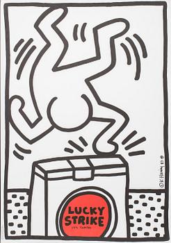 KEITH HARING, efter, "Lucky Strike", tryckt av Albin Uldry Switzerland, signerad och daterad i trycket -87.