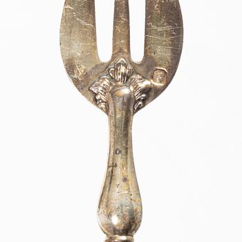 Louis Coignet, ostrongafflar, silver, 12 st, Paris, Frankrike, 1889-93.
