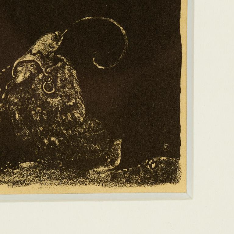 John Bauer, lithograph, from "Troll", 1915. Signed B in the print.