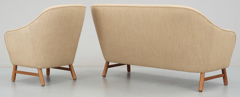 SOFFA samt FÅTÖLJ, 1950/60-tal.