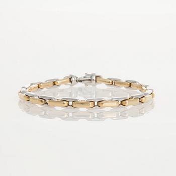 ARMBAND, tvåfärgsguld, 14K guld, Italien. Vikt 14,4 g.