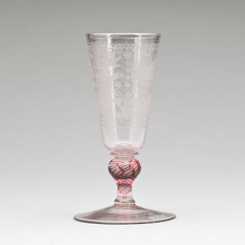 POKALGLAS. Böhmen, 1700-tal.