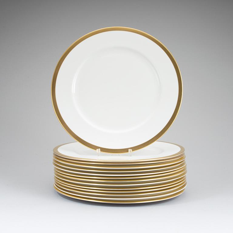 KARIN BJÖRQUIST, plates (14 [11+3] ), bone china, "Nobel Jubilee 1991"+"Nobel", Rörstrand/Gustavsberg.