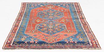 An antique carpet from south caucasus, probably Karabagh, ca 261 x 146 cm.