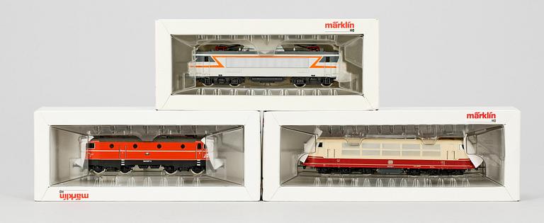 PARTI LOK, 3 st, Märklin H0 3160, 3325 samt 3357, 1900-talets andra hälft.