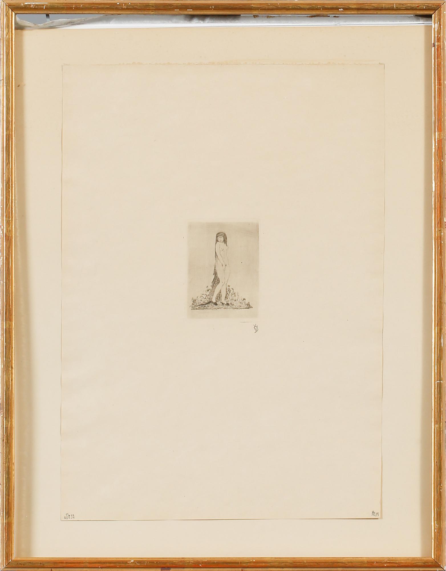 GERHARD HENNING, 8 st, etsningar, teckning samt mezzotint.