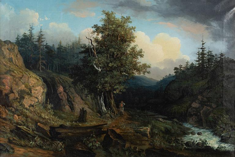 Carl PEter Hallberg, oil on canvas, signerad och daterad 1851.