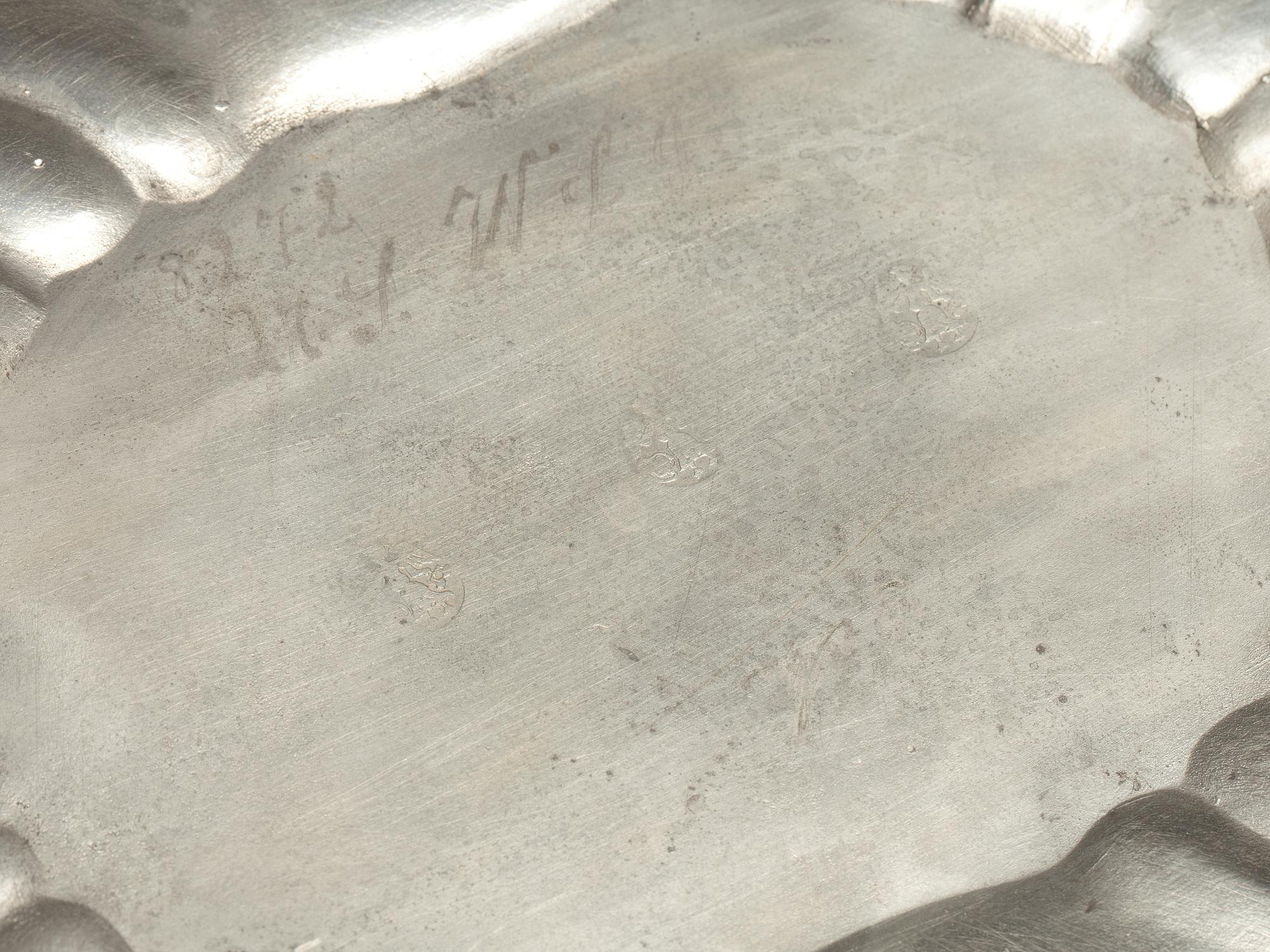 STEKFAT, tenn, Rokokostil, 1800-tal.