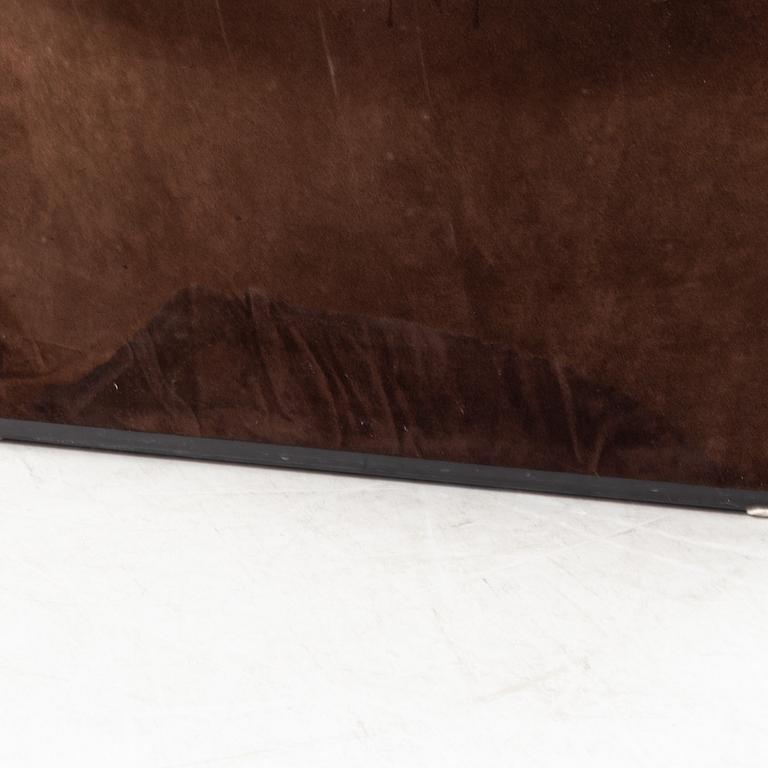 Vico Magistretti, a dark brown suede two-seated 'Maralunga' sofa, Cassina, Italy.