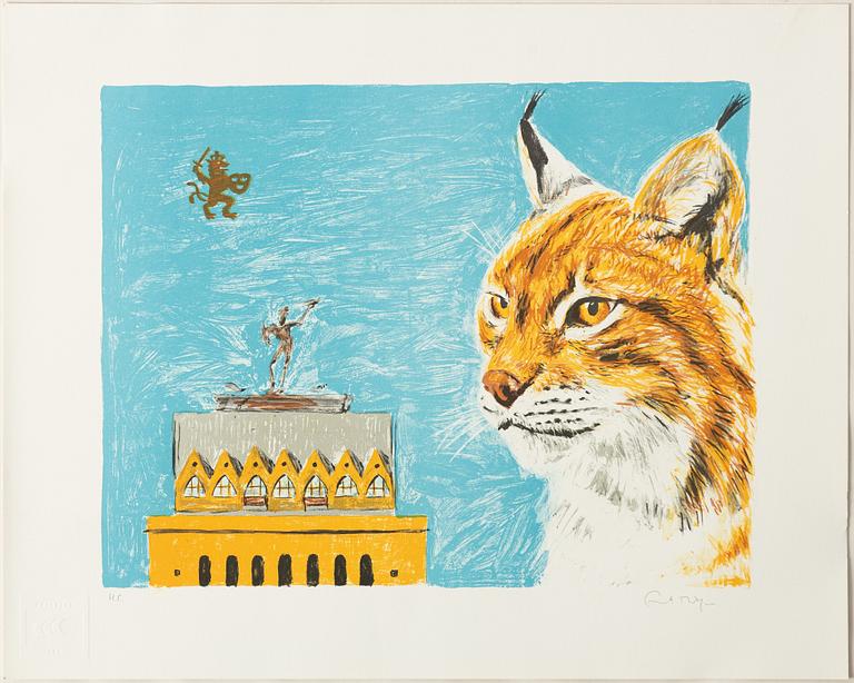 Portfolio, with 5 lithographs, “5th IAAF World Championships in Athletics Göteborg 1995”.