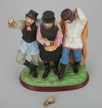 FIGURIN, porslin, Gardner, Moskva 1880-1890.