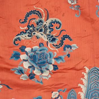 An embroidered silk altar cover, China, Qing dynasty.