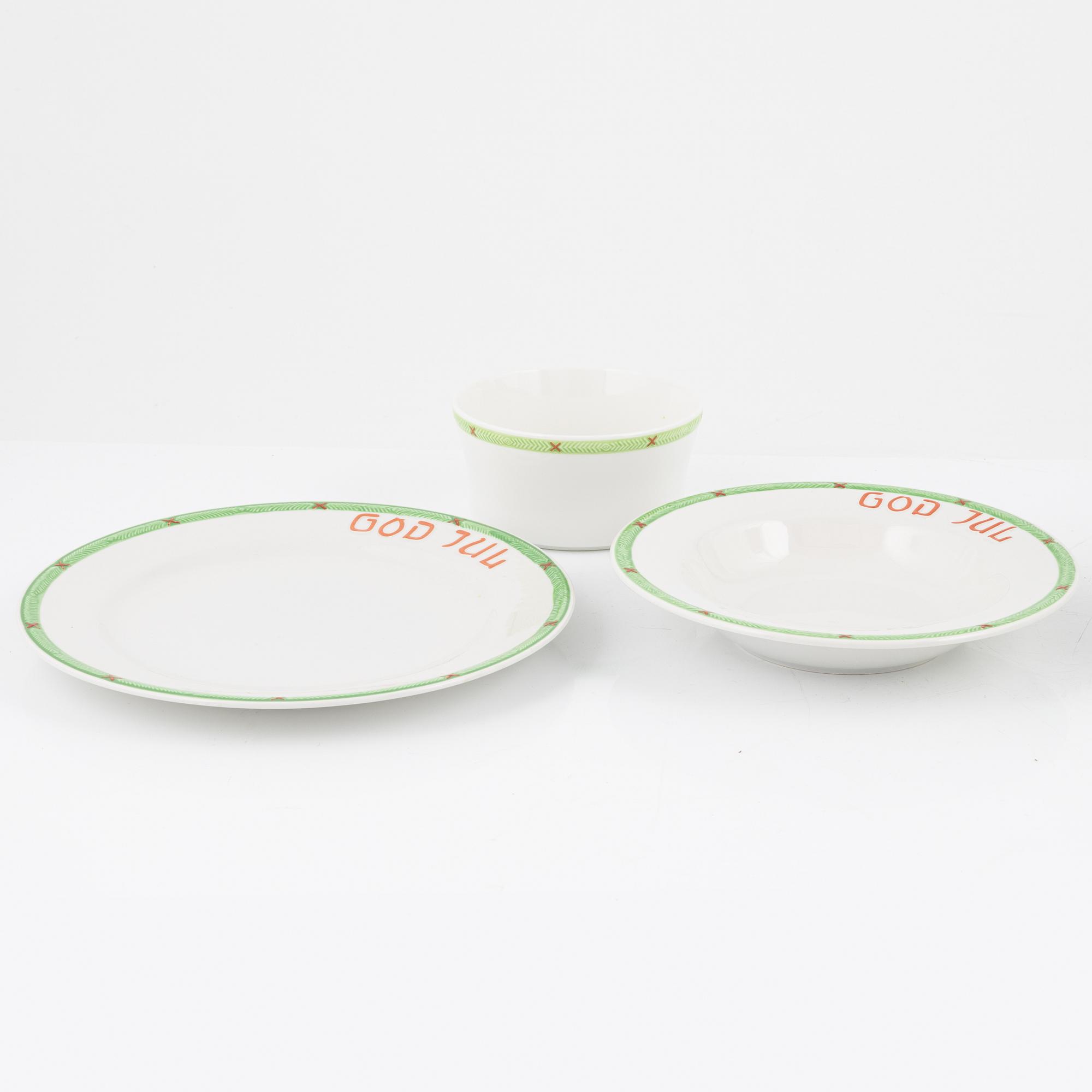 A 18-piece 'God Jul' porcelain service from Gustavsberg.