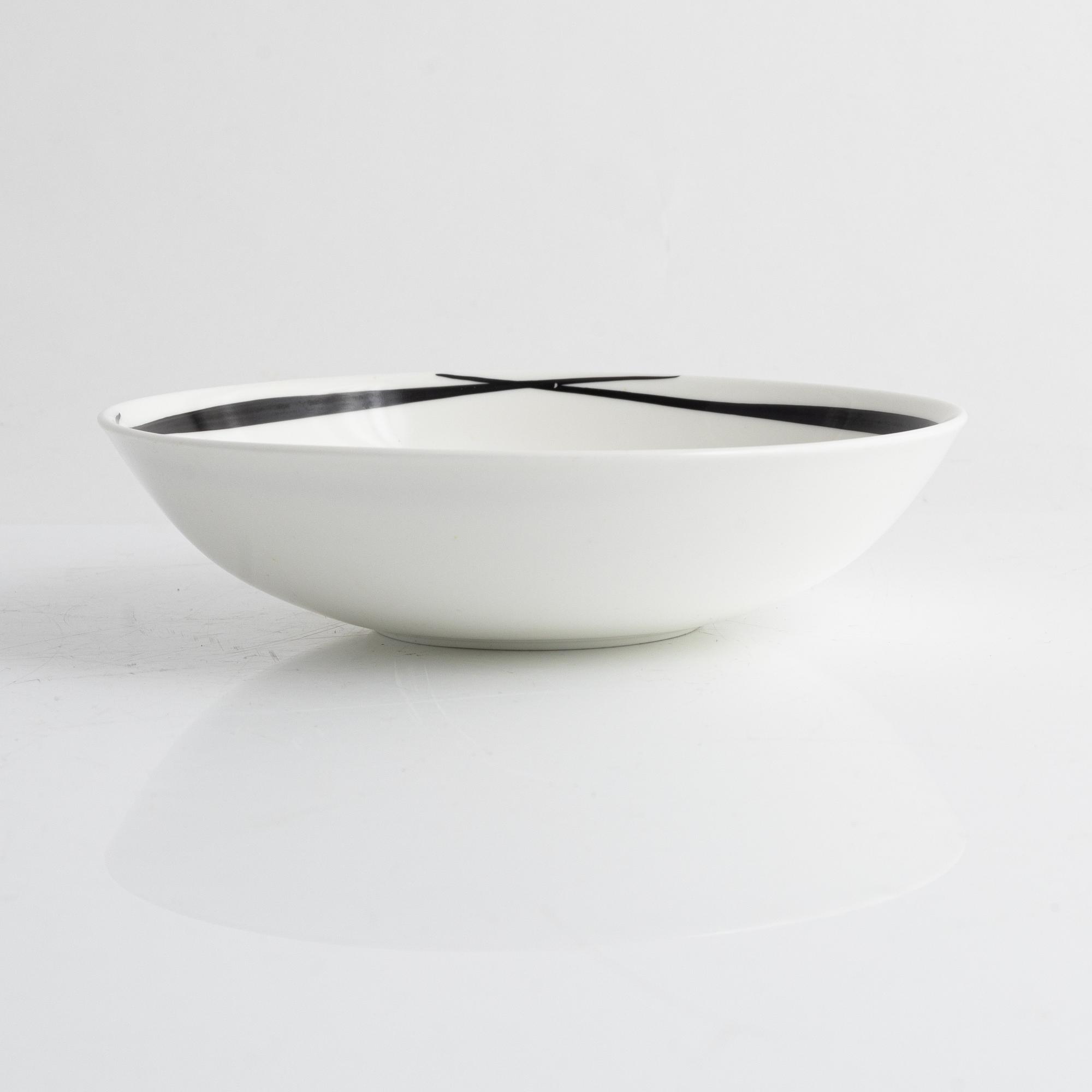 Stig Lindberg, servisdelar,  32 st, benporslin, "Pencil", Gustavsberg.