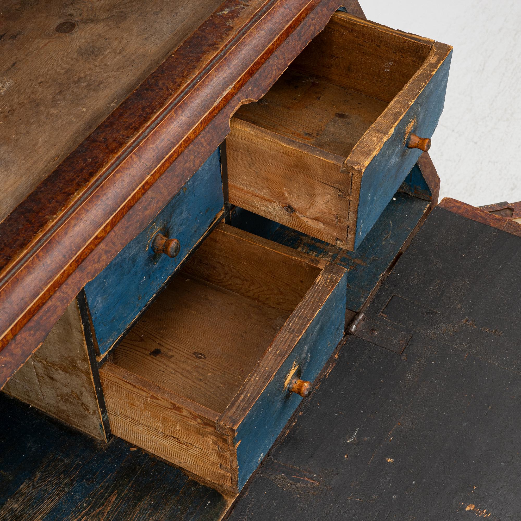 A writing cabinet, Värmland, dated 1862.