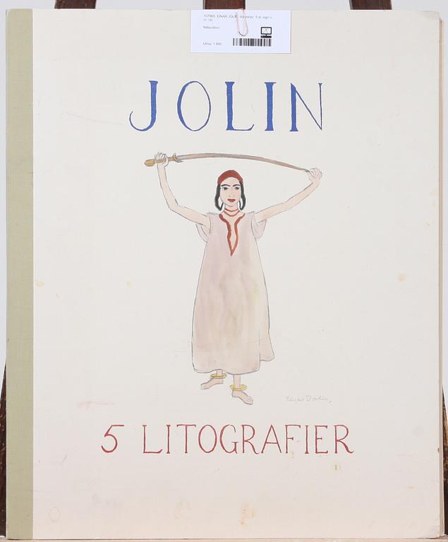 EINAR JOLIN, litografier, 5 st, sign o nr 172/ 250.