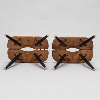 Ilmari Tapiovaara, a pair of mid-20th century 'Pirkka' stools for Laukaan Puu.