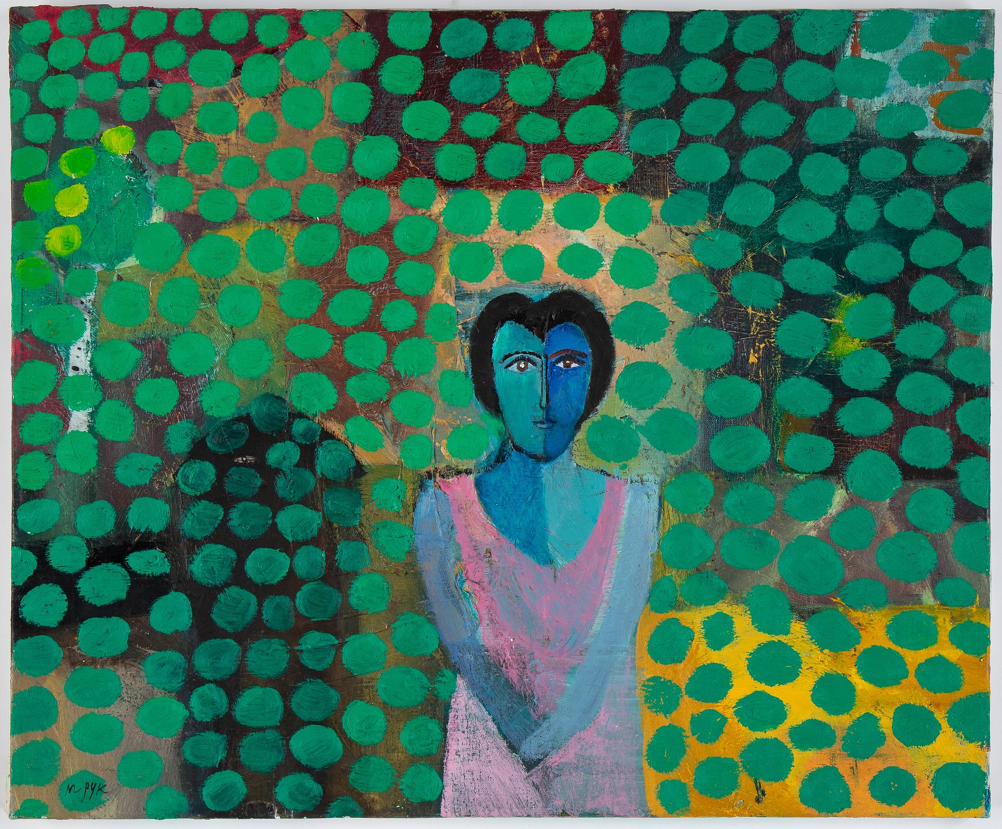 Madeleine Pyk, oil on canvas, signed.