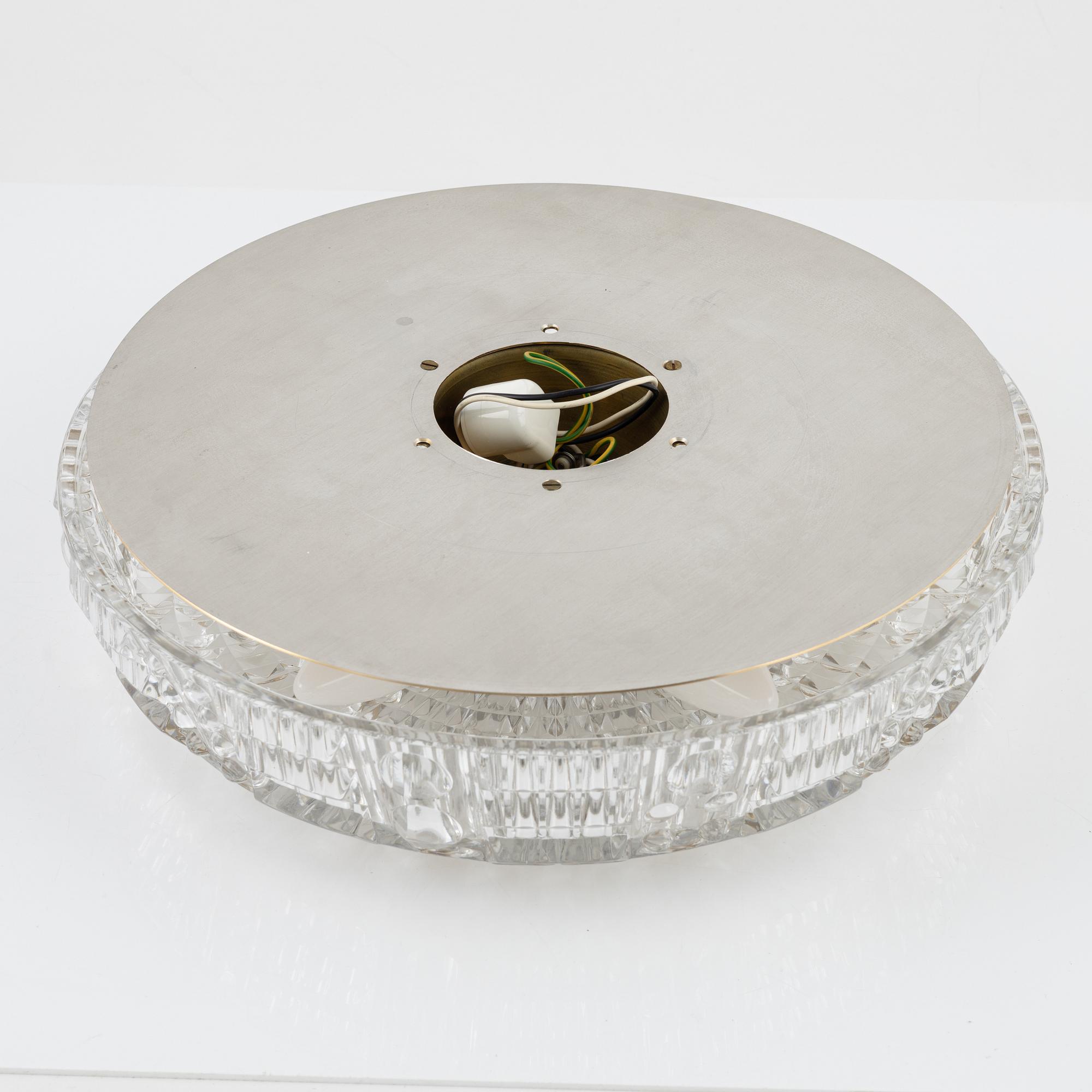 Carl Fagerlund, taklampa, Orrefors, 1960/70-tal.