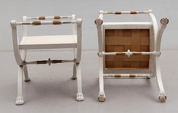 BANKETTER, 1 par, gustaviansk stil, sent 1800-/1900-tal.