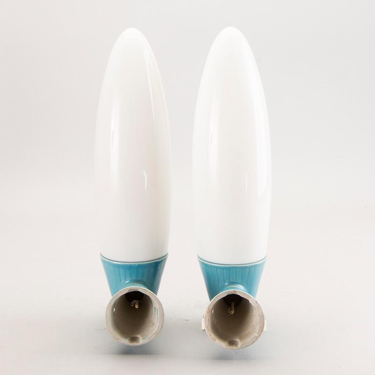 Gunnar Nylund, wall lamps, a pair, for Ifö, 1960s.