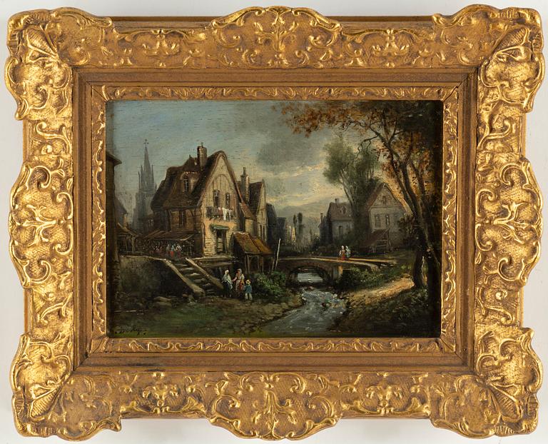 UNKNOWN ARTIST, 19th Century, oil on panel, signed Derby.