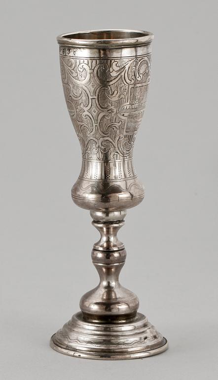 CHAMPAGNEBÄGARE, silver, Ryssland, 1800-talets andra hälft. Ca 95 gr.