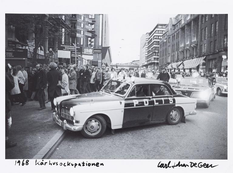 Carl Johan De Geer, photo, signed.