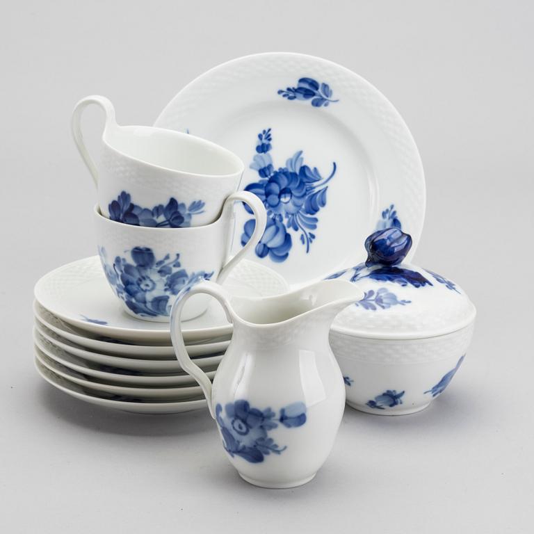 A 14 PIECES "BLÅ BLOMST" COFFEE SERVICE, Royal Copenhagen.