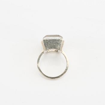 Wiwen Nilsson, ring in sterling silver with a step-cut rock crystal, Lund 1947.