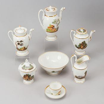 A French part coffee and tea service, empire, early 19th century (18 pieces).