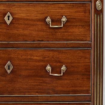 A late Gustavian late 18th century commode attributed to Carl Diedric Fick (master in Stockholm 1776-1806).