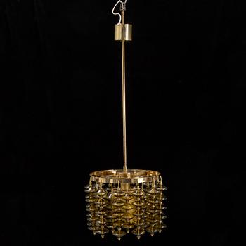 Hans-Agne Jakobsson, a brass and glass 'Estrella' ceiling light, Markaryd.